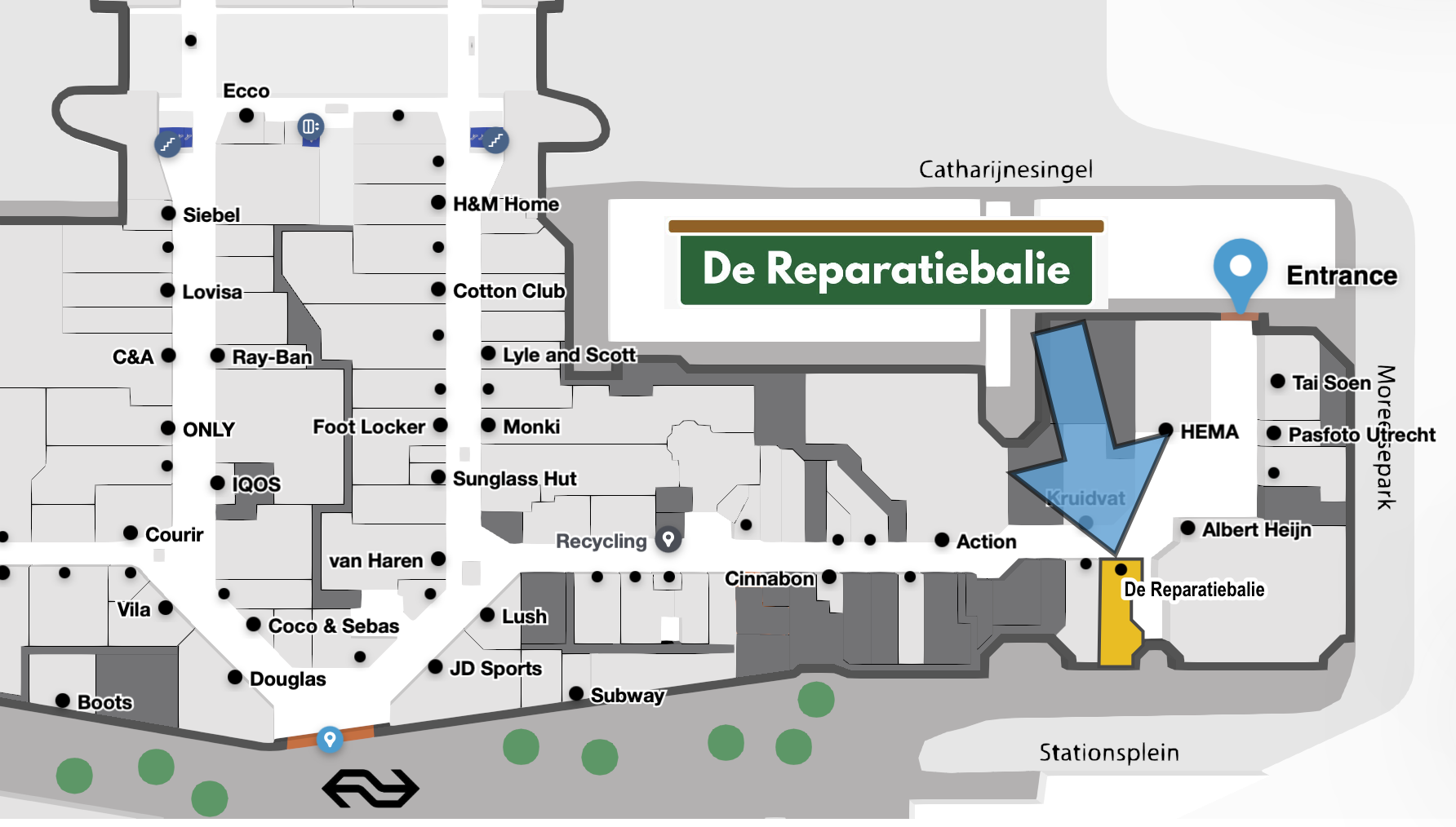 Plattegrond Hoog Catharijne